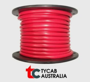Tycab Automotive Cable - 2 B&S - 30 Metre Roll RED - Australian Made