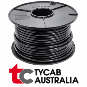 TYCAB Cable Single Core 6mm BLACK 50 amp  30 Metre Roll  Automotive applications