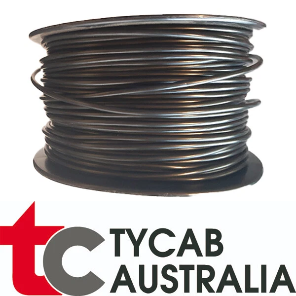 Tycab BLACK Single Core 4mm Cable 28 Amp - 30 Metre Roll Aussie Made