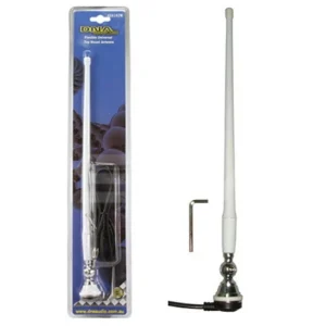 AM/FM Marine Caravan RV Antenna - White, 36cm Antenna, By DNA Audio- AXA102W