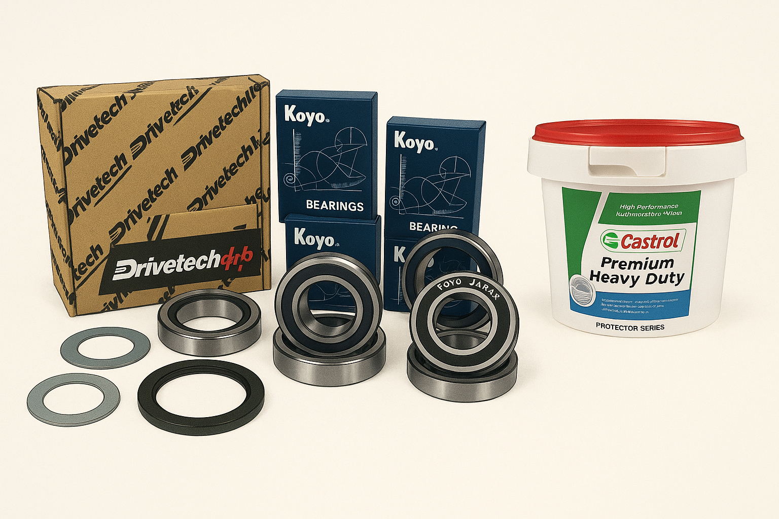 4x4 4WD Front Wheel Bearing Kit Premium Koyo inc Castrol Grease GQ GU Patrol