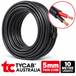 Genuine Tycab Cable Twin Core 5mm Wire - 10 Metre Length Aussie Made