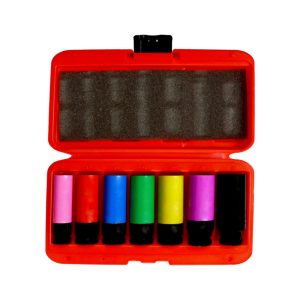 Wurth 7 Piece Alloy & Mag Wheel Deep Impact Socket Set 1/2" Square Drive