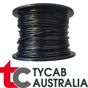 Genuine Tycab 3mm SINGLE CORE CABLE BLACK 100m (14/0.32) (AUTO 150)