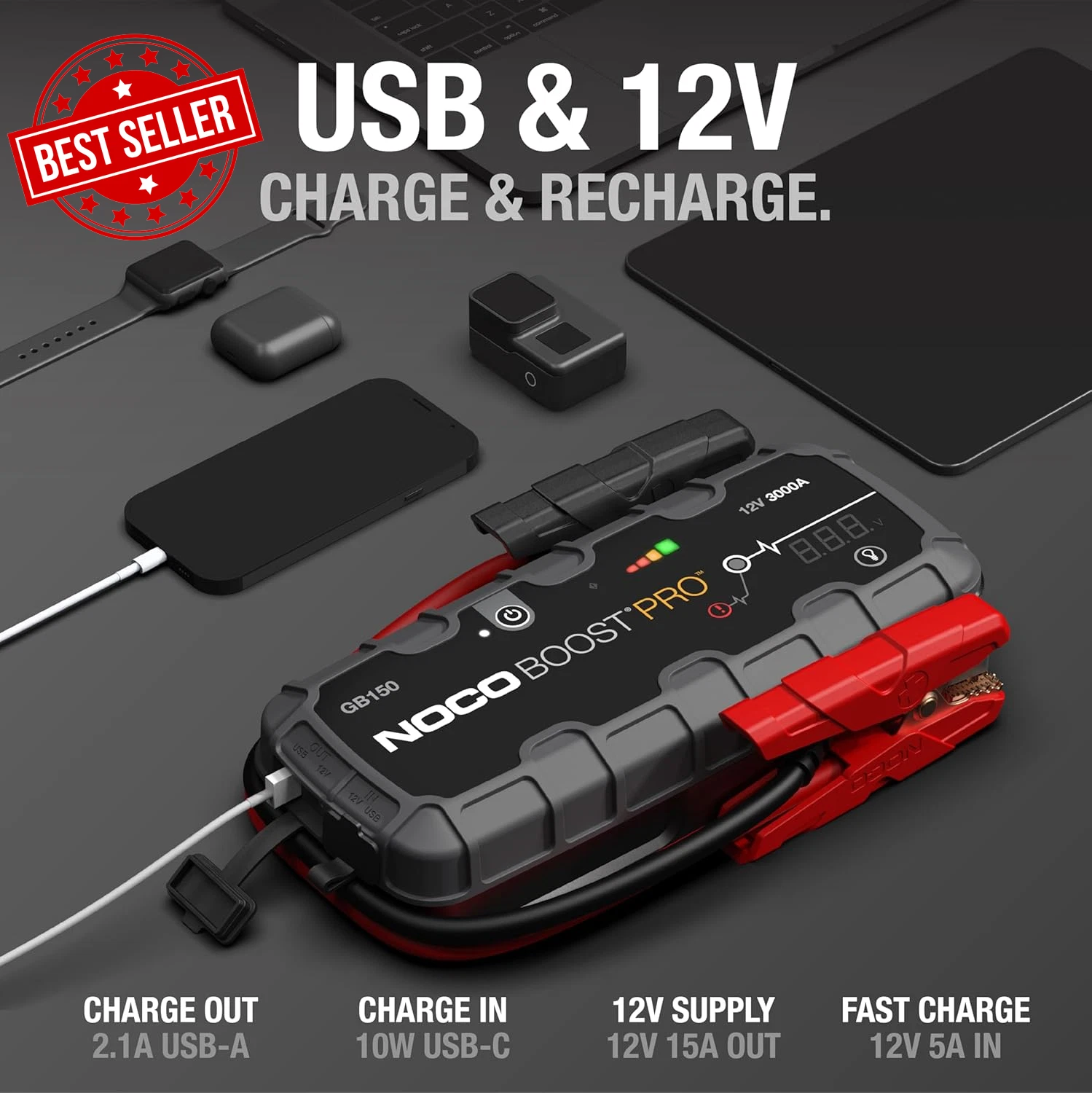 NOCO GENIUS BOOST GB150 12v Jump Starter UltraSafe Lithium-ion 3000AMP - Image 5