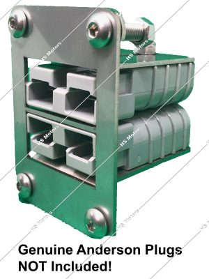 Stainless Steel Flush Mount Double/Twin 50Amp Anderson Plug Bracket Adjustable