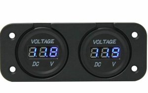 DUAL Battery Display - Flush 12v 24v LED Digital Volt Meter Boat Voltage Gauge