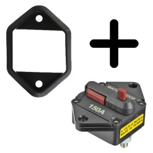 150A AMP Circuit Breaker Panel Flush Mount Manual Reset IP67 W/proof INC Gasket