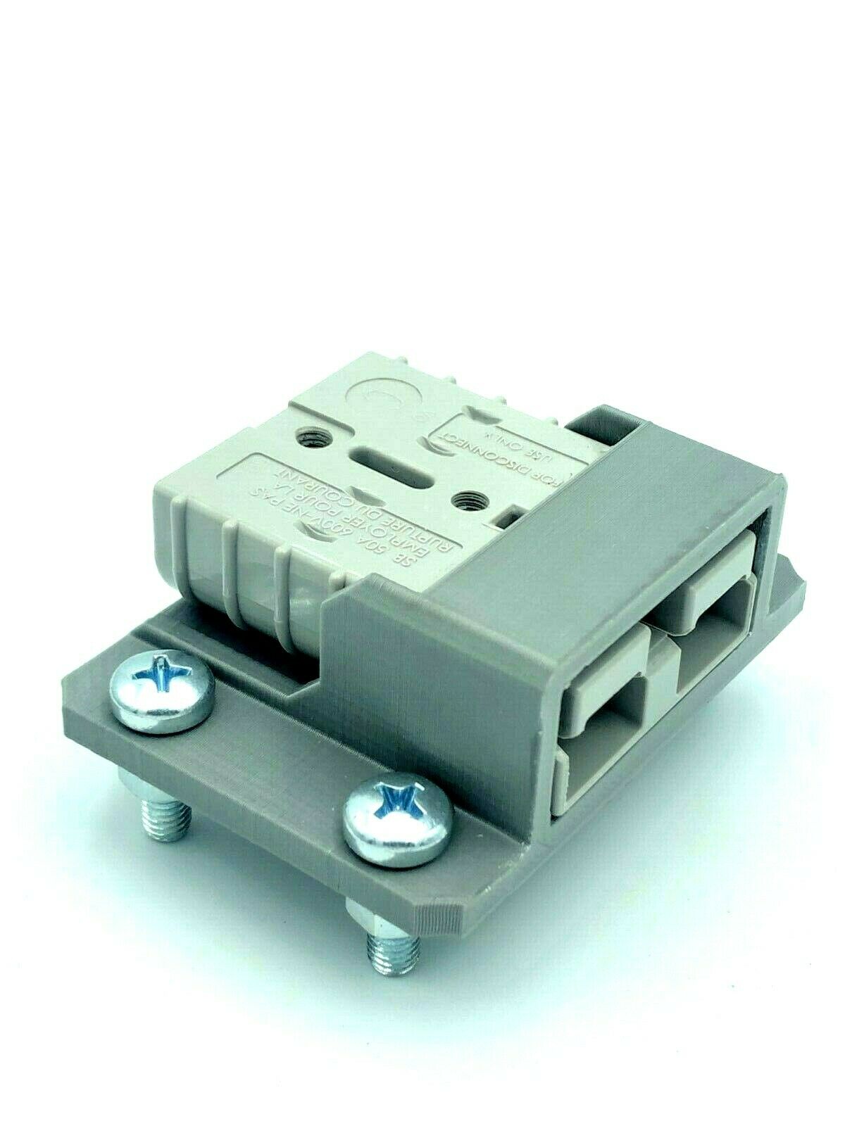 50Amp Anderson Plug Surface Mount Housing Cover bracket panel inc 50 Amp Grey