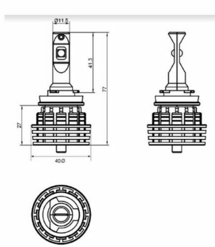 X1 PAIR LED AUTOLAMPS HEADLIGHT H1 BULBS 6500K- 5000LM UPGRADE CONVERSION KIT - Image 3