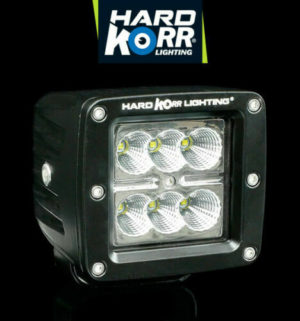 HARD KORR 18W 6 LED FLOOD WORK LIGHT DOUBLE ROW - WATERPROOF IP68