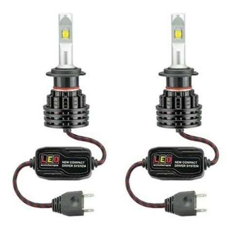X1 PAIR LED AUTOLAMPS HEADLIGHT H7 BULBS 6500K- 5000LM UPGRADE CONVERSION KIT