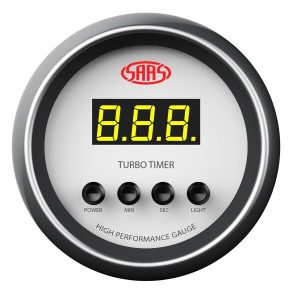 SAAS TURBO TIMER DIGITAL AUTO 52MM WHITE MUSCLE SERIES - SG-DTT52W