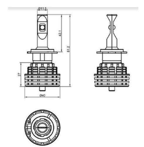 X1 PAIR LED AUTOLAMPS HEADLIGHT H7 BULBS 6500K- 5000LM UPGRADE CONVERSION KIT - Image 3
