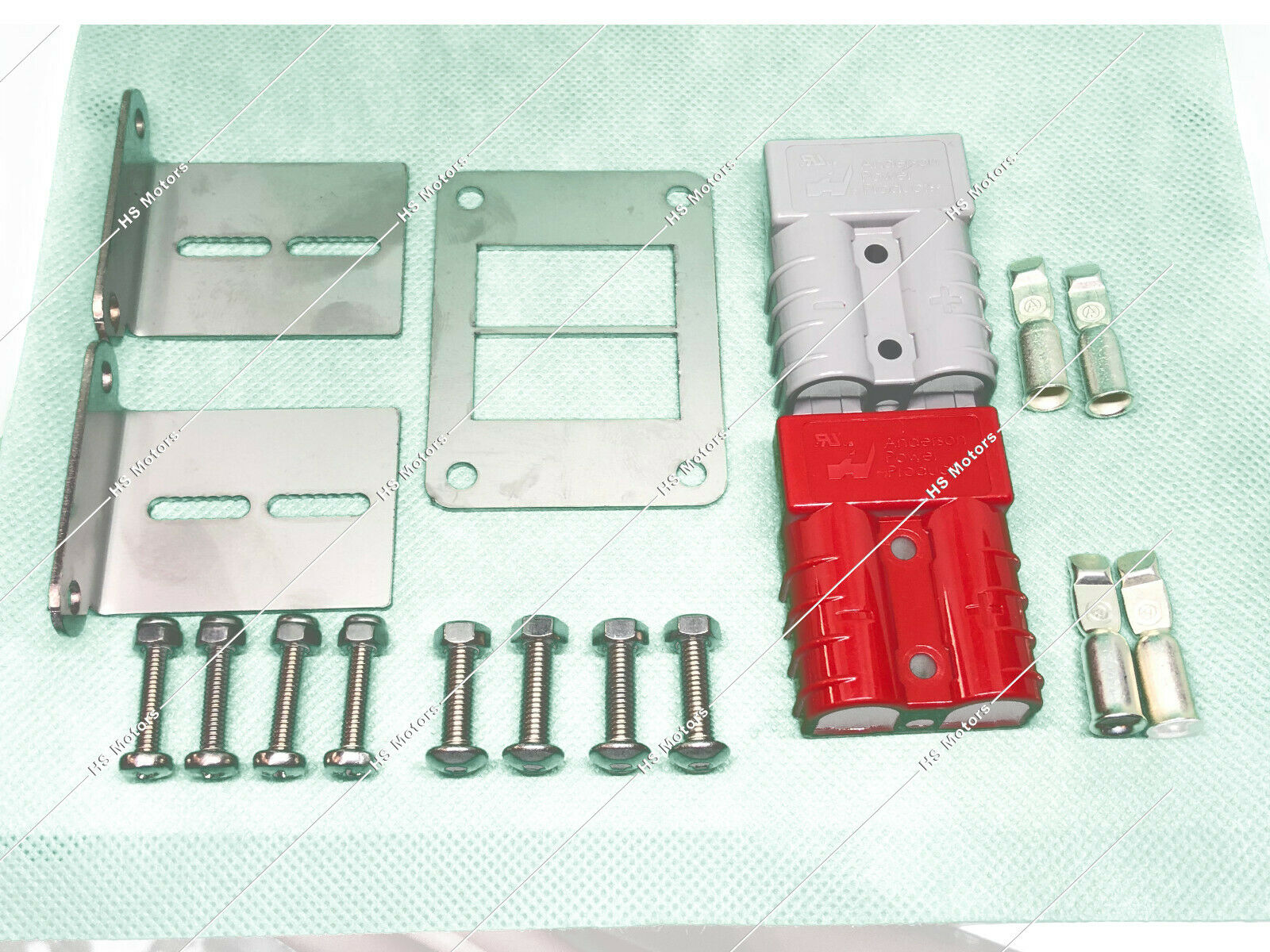 Stainless Steel Flush Mount 50Amp Anderson Adjustable Bracket x1 Red x1