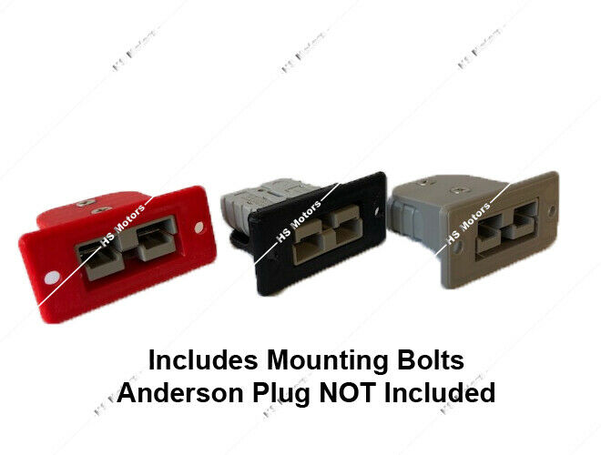 50 Amp Anderson Plug flush Mount Cover bracket panel bolts & RED Anderson multi