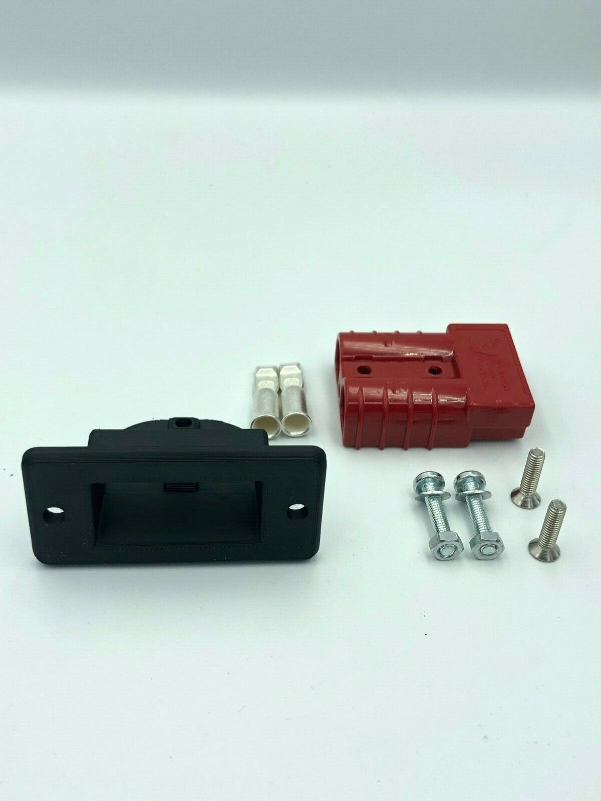 50 Amp Anderson Plug flush Mount Cover bracket panel bolts & RED Anderson multi - Image 11