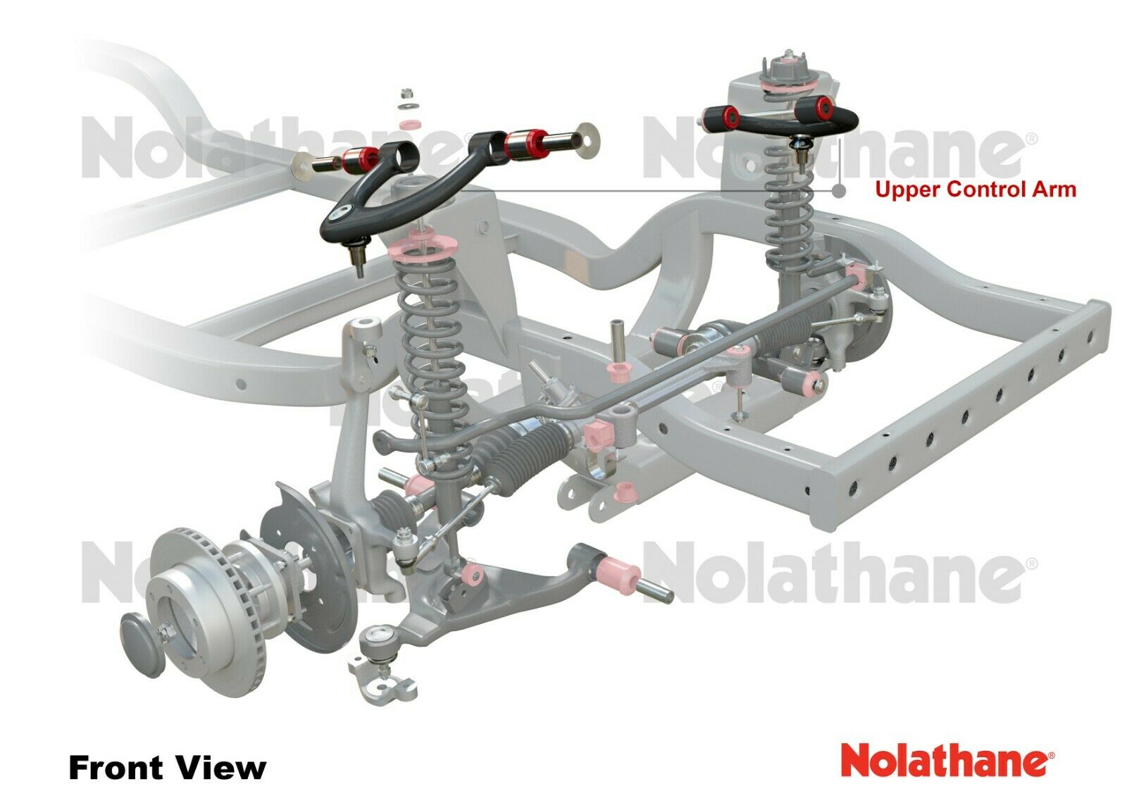 Nolathane Front Upper Control Arms Suits HILUX GGN25R KUN26R 3/2005 10/2015 - Image 4