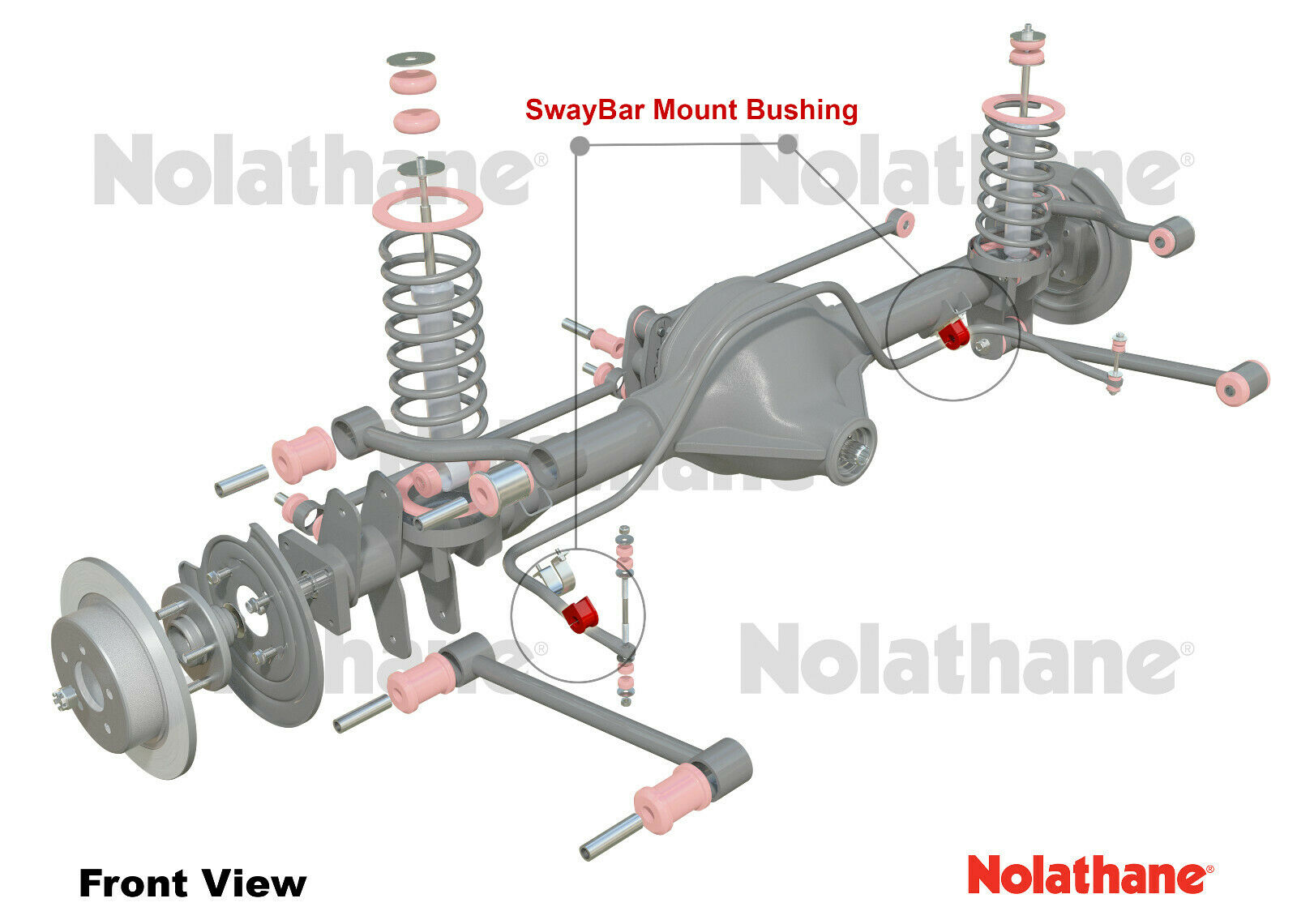 Nolathane Front Sway Bar Bush Falcon EF EL AU BA BF Inc Ute Wagon 421027 24mm - Image 4
