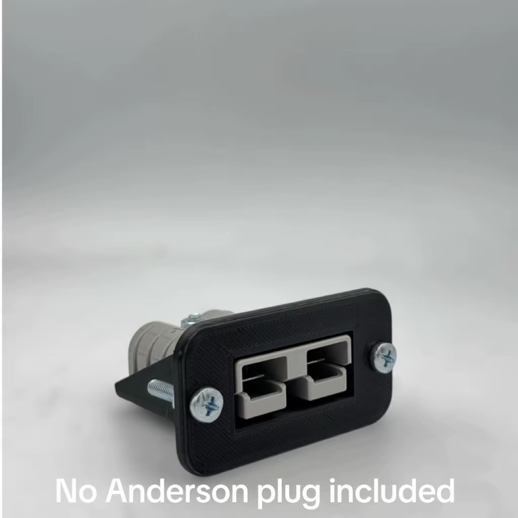 50 Amp Anderson Plug flush Mount Cover Bracket, Flush Panel inc Mounting bolts
