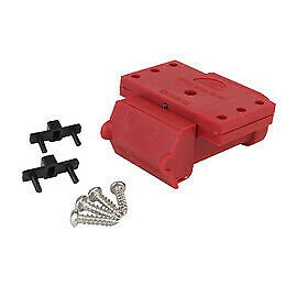 50A AMP RED ANDERSON PLUG MOUNTING KIT MOUNT COVER DUST CAP EXTERNAL TRAILER - Image 3