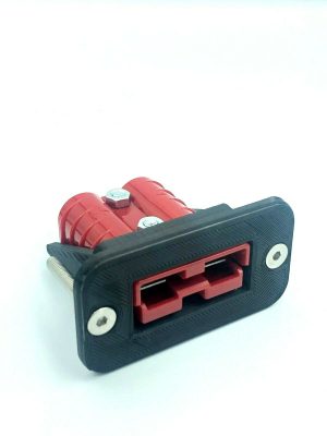 Anderson Plug flush Mount Cover Bracket SB50 countersunk bolt holes inc Red