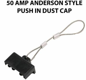 BLACK ANDERSON PLUG 50 AMP PUSH ON DUST CAP COVER