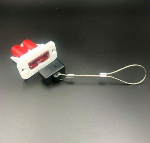 50 Amp White Anderson Plug Flush Panel Mount Bracket + Red + Cap Marine Caravan