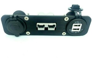 Engel Socket & Dual USB Socket Grey 50Amp Anderson Face Mounting Plate Panel 12V