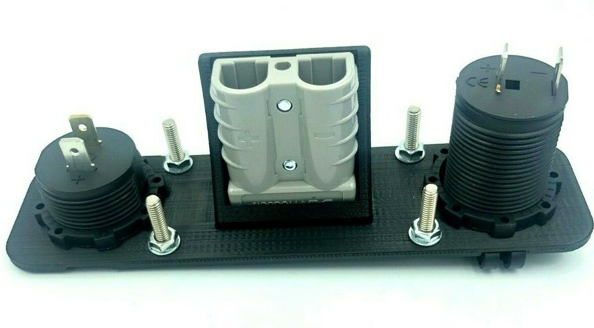 Engel Socket & Cig Acc Sockets Grey 50Amp Anderson Face Mounting Plate Panel 12V - Image 3