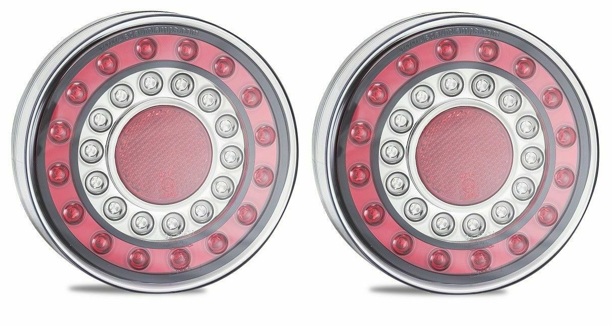 x2 LED Autolamps Maxilamp1XC Stop/Tail/Indicator/Refl 12/24 Volt 4WD Tray Camper