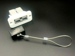 50 Amp White Anderson Plug Flush Panel Mount Bracket + grey + Cap Marine Caravan