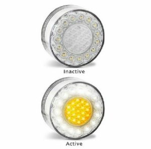 LED Bullbar Indicator Park DRL Clear & Amber Light Pair Suit- Toyota Hilux Prado