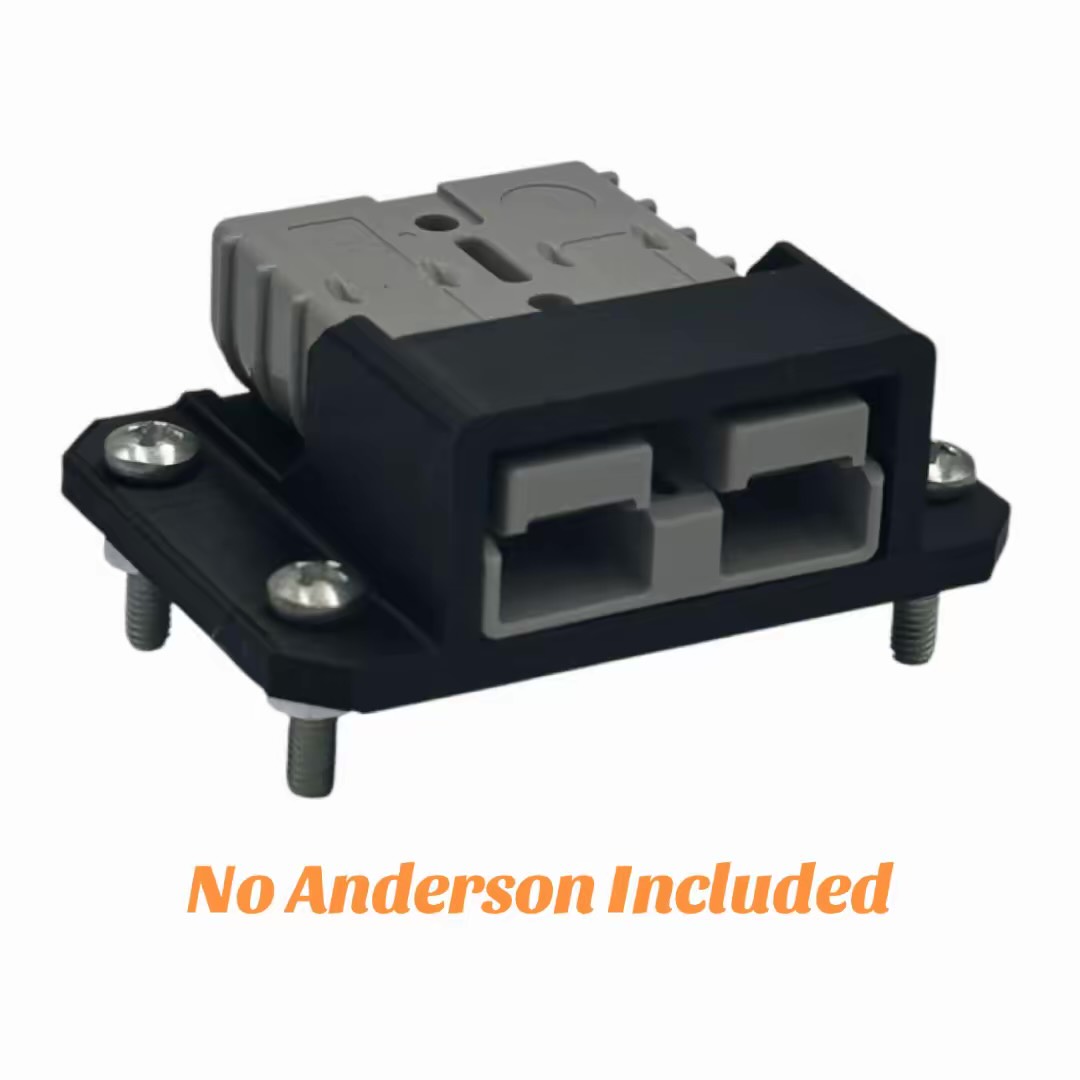 50Amp Anderson Plug Surface Mount Housing Cover Housing bracket panel - Black