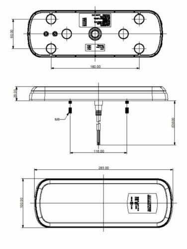 Narva LED Maxilite Rear Stop Tail Indicator Reverse Fog Light 12/24v IP67 PAIR - Image 3