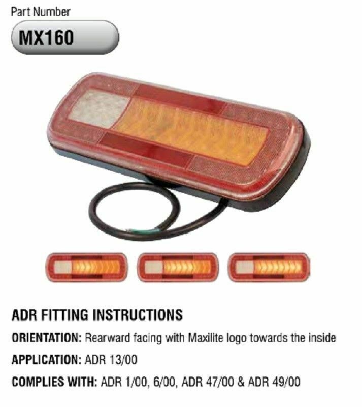 Narva LED Maxilite Rear Stop Tail Indicator Reverse Fog Light 12/24v IP67 PAIR - Image 4