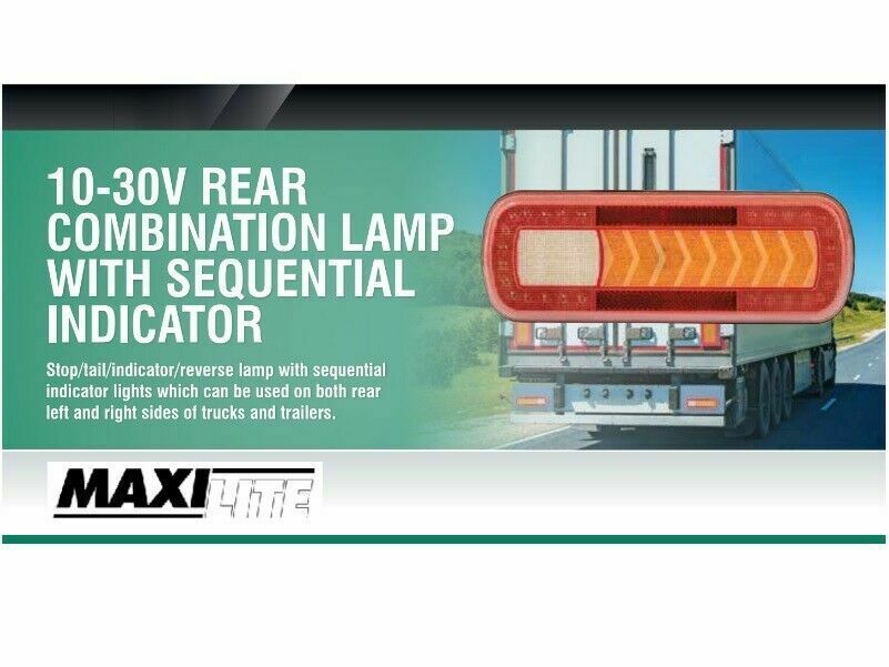 Narva LED Maxilite Rear Stop Tail Indicator Reverse Fog Light 12/24v IP67 PAIR - Image 5