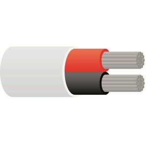 Tycab 10 Mtr 3mm Twin Core Sheath Cable - TWIN CORE MARINE CABLE RED BLK W/White