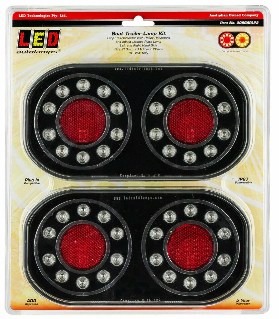 x2 pair LED AUTOLAMPS BOAT TRAILER LIGHTS Stop/Tail/Indicator/Number