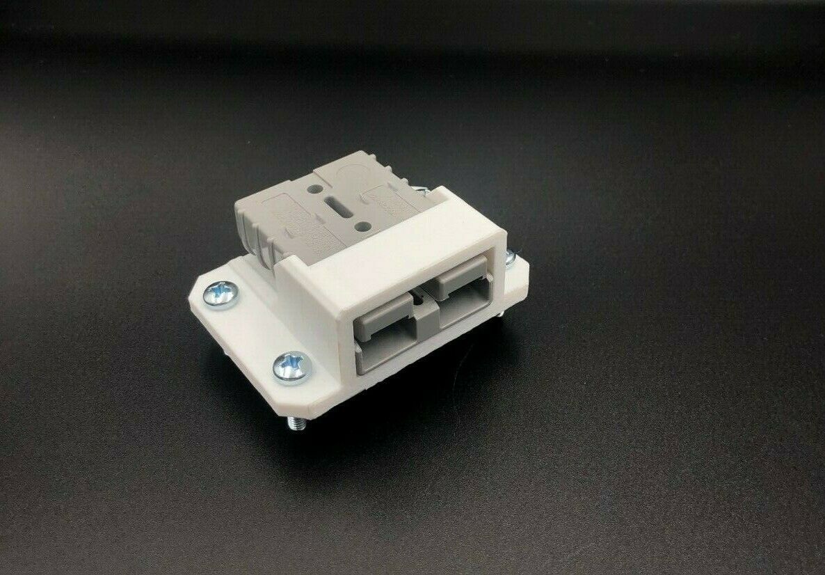 50A 12v Anderson Plug Surface Mount Housing Cover Housing bracket panel - White - Image 3