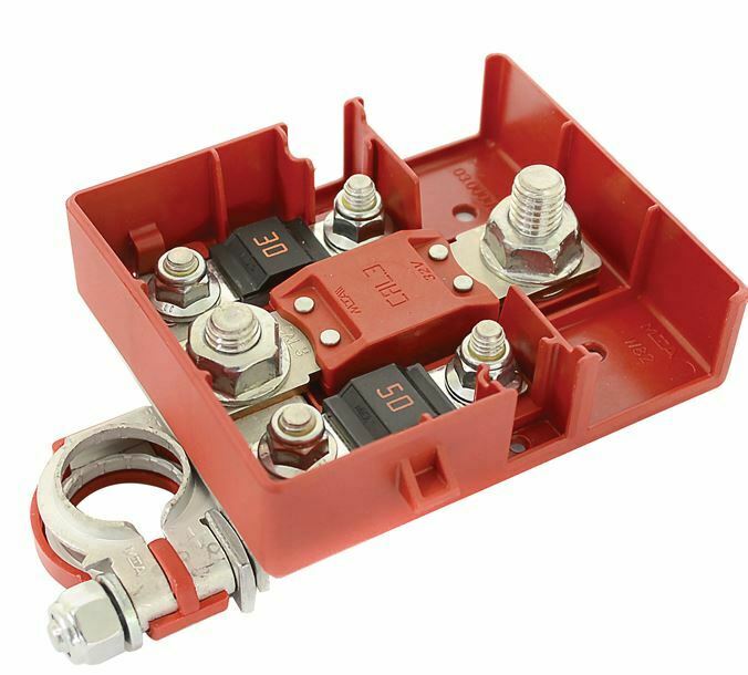 Battery Fused Positive Distribution Terminal Clamp with Cover HS