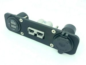 Dual USB Dual Volt Socket Grey 50Amp Anderson Face Mounting Plate Panel 12V