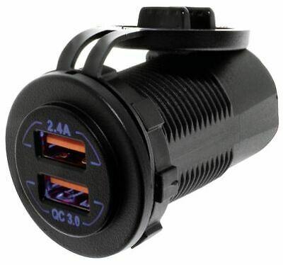 Dual USB Dual Volt Socket Grey 50Amp Anderson Face Mounting Plate Panel 12V - Image 6