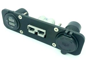 Dual Volt & Engel Socket Grey 50Amp Anderson Face Mounting Plate Panel 12V