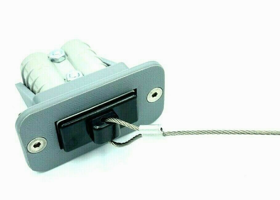 Grey 50 Amp Anderson Plug flush Mount countersunk Mounts + DUST CAP + Gen Plug