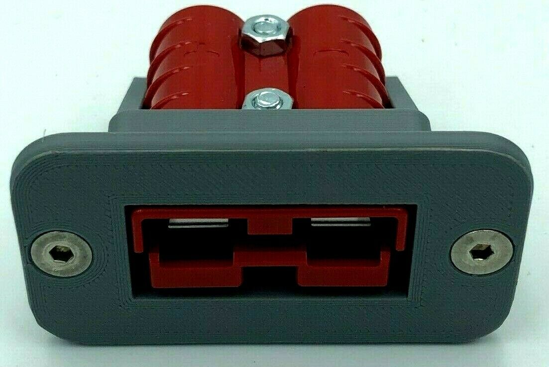 Grey 50 Amp Anderson Plug flush Mount countersunk Mounts + DUST CAP + Red Plug - Image 4