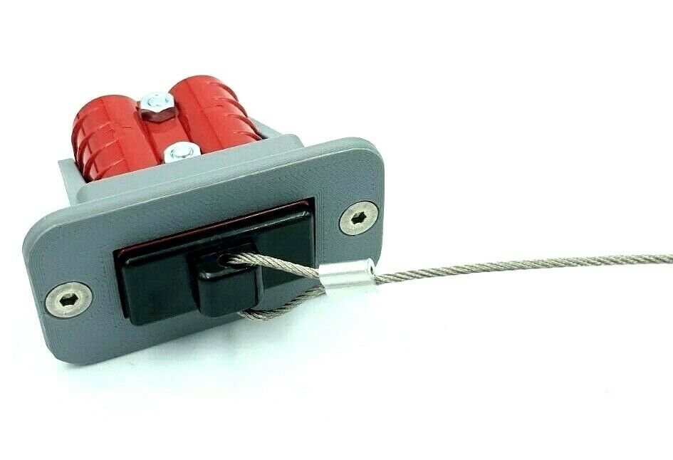 Grey 50 Amp Anderson Plug flush Mount countersunk Mounts + RED Anderson plug - Image 5