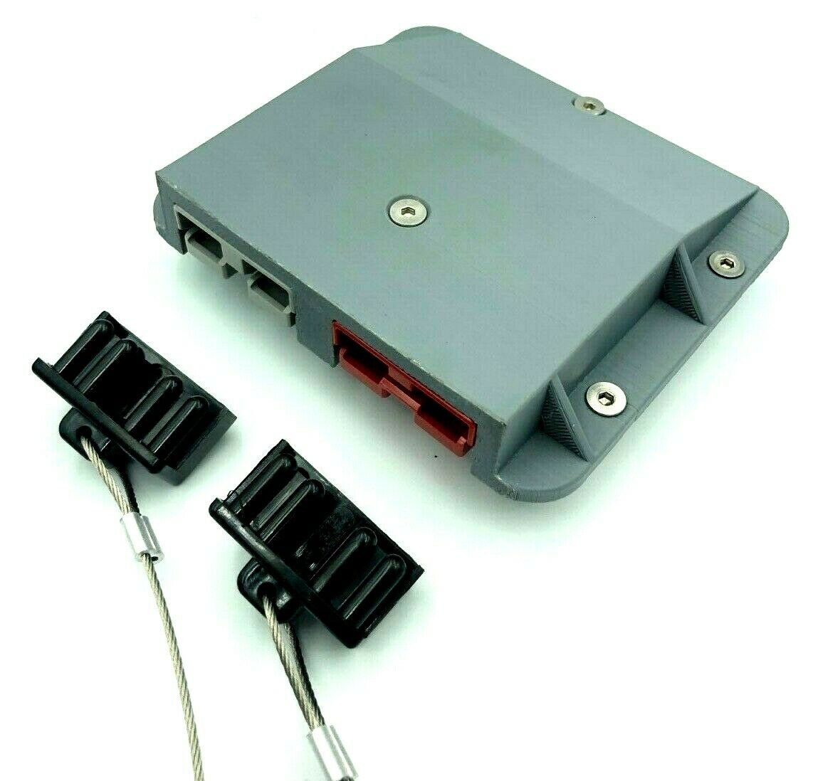 Grey Double Anderson Plug Surface Mount External Kit + 1 Red 1 Grey plugs + cap