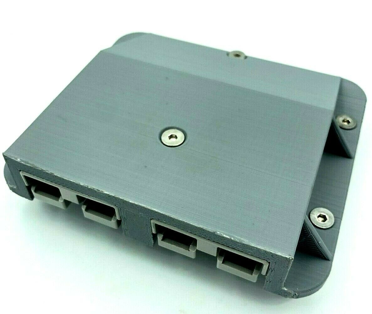 Grey Double Anderson Plug Surface Mount External Kit inc x2 Grey 50 Amp plug