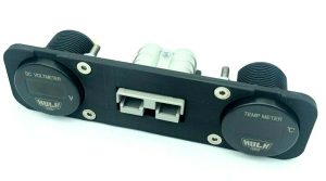 OLED Volt & OLED Temp Meter Socket Grey 50Amp Anderson Face Mounting Plate Panel